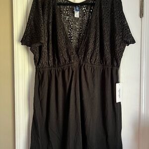 Black Eyelet Dress